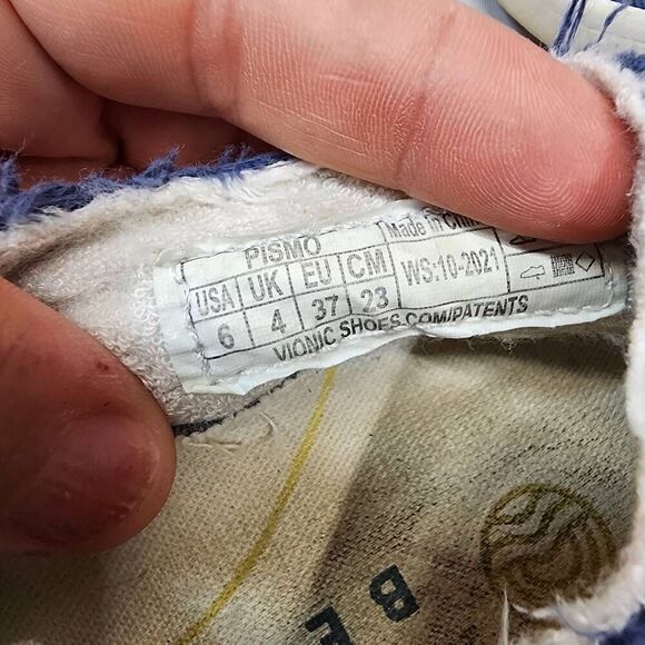 Vionic Pismo Women's 6 Casual Supportive Sneaker Navy Canvas Comfort - Picture 8 of 8